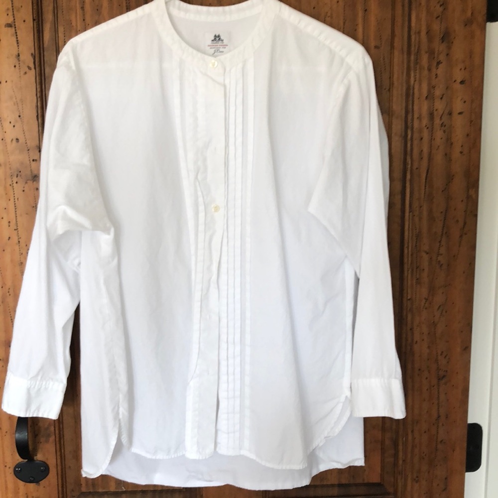 J Crew Thomas Mason shirt size 10 white